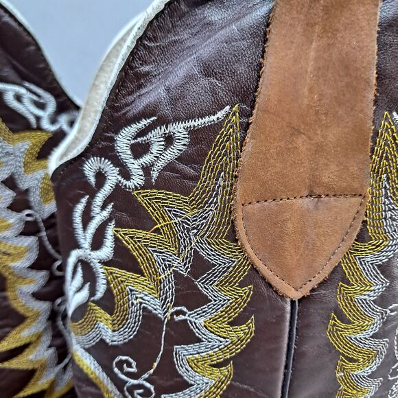 John Davis Western Boots Size 26 (Women's US 9 Men's US 7) Brown Leather Cowgirl - Picture 6 of 13